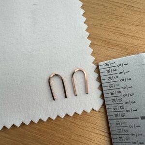 U shaped earrings/ threaders (14k rose gold FILL)